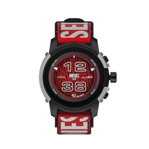 Diesel Nylon Griffed Digital Black Dial Men Watch-Dzt2041, Multi-Color Band