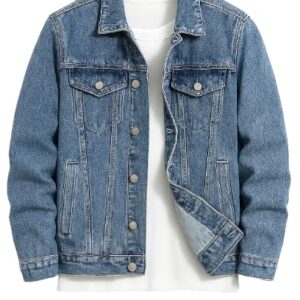 GRECIILOOKS Men’S Denim Jacket | Classic Regular Fit Jeans Jacket For Men | Stylish Branded Jackets For Men – Timeless Casual Wear