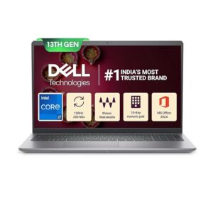 Dell Inspiron 3530, Intel Core i7 13th Gen -1355U, 16GB RAM, 512GB SSD, FHD, 15.6"/39.62cm, Windows 11, Microsoft Office Home 2024, Silver, 1.62kg, Backlit KB, M365, 15 Month McAfee Laptop