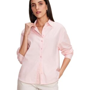 Amazon Brand - Symbol Women's Oversized Cotton Casual Shirt (Available in Plus Sizes)