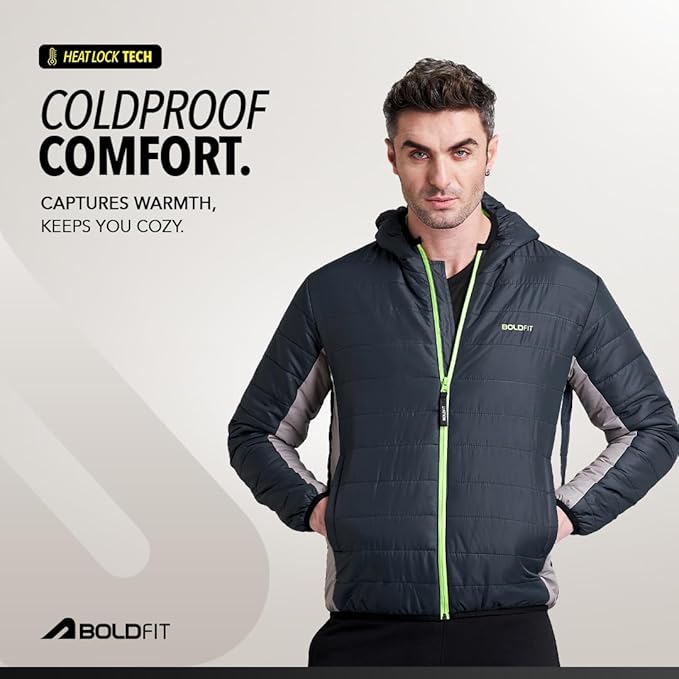 Boldfit jackets for men stylish latest puffer winter jacket for men standard length jacket man full sleeves bomber jackets for man winter wear with hoodie - Image 2