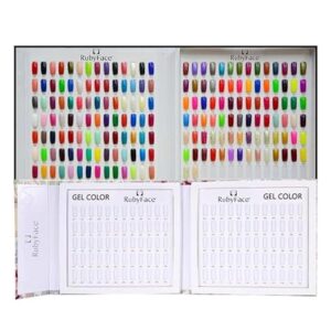 Nail Display Book, Nail Art Display Chart, Nail Art Colour Chart, Nail Swatches Nail Color Display Chart Book Nail Polish Gel Color Display Card Nail Art Showing Board (120 - COLORS)