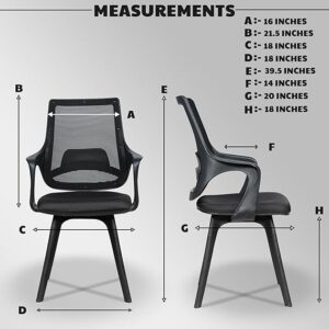 MRC EXECUTIVE CHAIRS ALWAYS INSPIRING MORE Mono Mesh Mid-Back Ergonomic Office Chair| Visitor Chair| Study Chair |Computer Chair | Work from Home (Mono Fixed, Black)