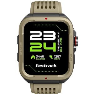 Fastrack Active Rugged Smartwatch with 1.83" UltraVU HD Display|SingleSync BT Calling|Functional Crown|100+ Sports Modes|AI Coach|Auto Multisport Recognition|AI Voice Assistant|24x7 Health Suite|IP68