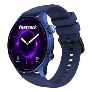 Fastrack Vivid Pro Smart Watch|1.43" AMOLED Display with 466 x 466 Pixel Resolution | Functional Crown| SingleSync BT Calling|100+ Sports Modes & Watchfaces|AI Voice Assistant|in-Built Games