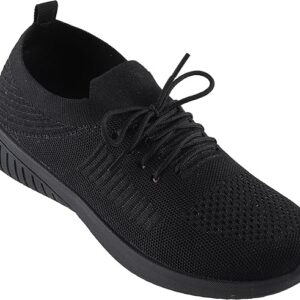 Poddar Comfortable Women's Mesh Shoes with Durable PU Sole – Comfortable, Breathable, Lightweight & Stylish All Black Shoes | for Walking, Running, Jogging, Designed for Long Wearing Hours