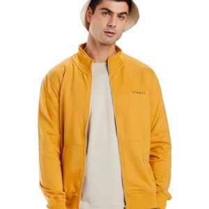 Amazon Brand - Symbol Men's Cotton High Neck Sweatshirt (Available in Plus Sizes)