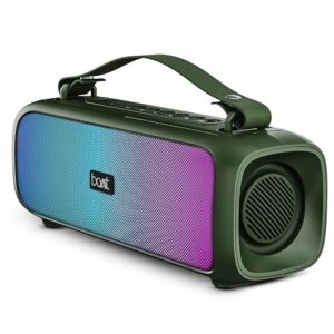 boAt Stone 580 Bluetooth Speaker with 12W RMS Stereo Sound, LED Lights, Up to 8 HRS Playtime, TWS Feature, FM Radio, Multi-Compatibility Mode, IPX4(Pine Green)