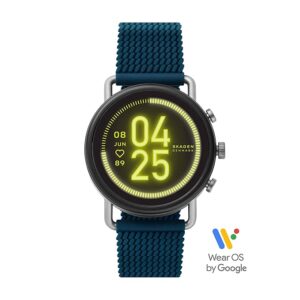 Skagen Falster 3(42mm, Blue) Silicone Touchscreen Unisex Smartwatch with Speaker, Heart Rate, GPS, Music storage and Smartphone Notifications - SKT5203