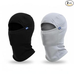 Boldfit Full Face Helmet Mask for Bikers in Riding UV Protected, Balaclava, Black Mask for Bike Riding and Cycling Accessories for Men & Women Black & Grey Pack of 2