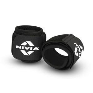 Nivia Wrist Support for Gym Wrist Band for Gym Workout Wrist Supporter for Gym Straps for Men Hand Band Strap for Man Wrists Support wrap for Man Workouts Accessories for Women, Black (1 pair)