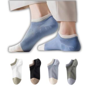 Differio black-white Unisex Ankle length Socks For Men&Women Free Size | Made With Cotton Breathable, Moisture Absorbent Combed Cotton Unisex Design socks