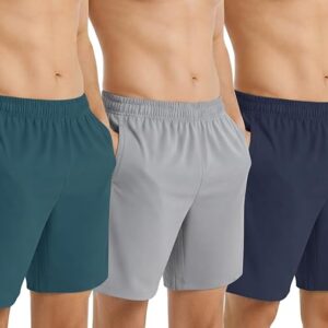 NINQ Workout Half Pant for Man | Gym Shorts for Men with Drawstring Waist & 2 Zipper Pockets | Stylish Lightweight Shorts Pant for Men Sports