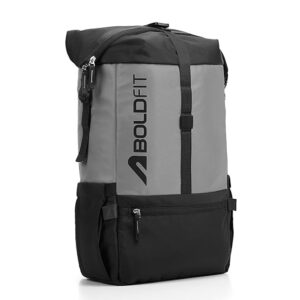 Boldfit Rolltop Bags for Mens 45 Ltrs+ Unfolded Backpack for Men Travel Backpack for Women with Sleeve Separator Travel Bag for Men Pack for Outdoor, Office Lightweight Smart Backpack